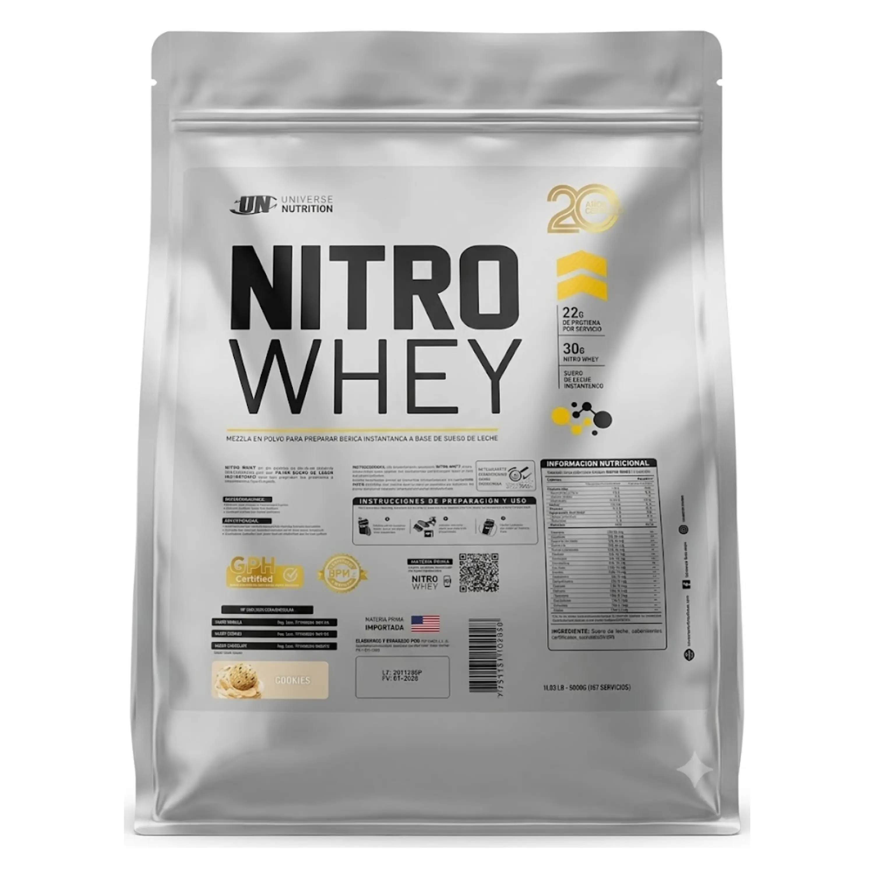 PROTEINA NITRO WHEY UN 5 kg Saco 3