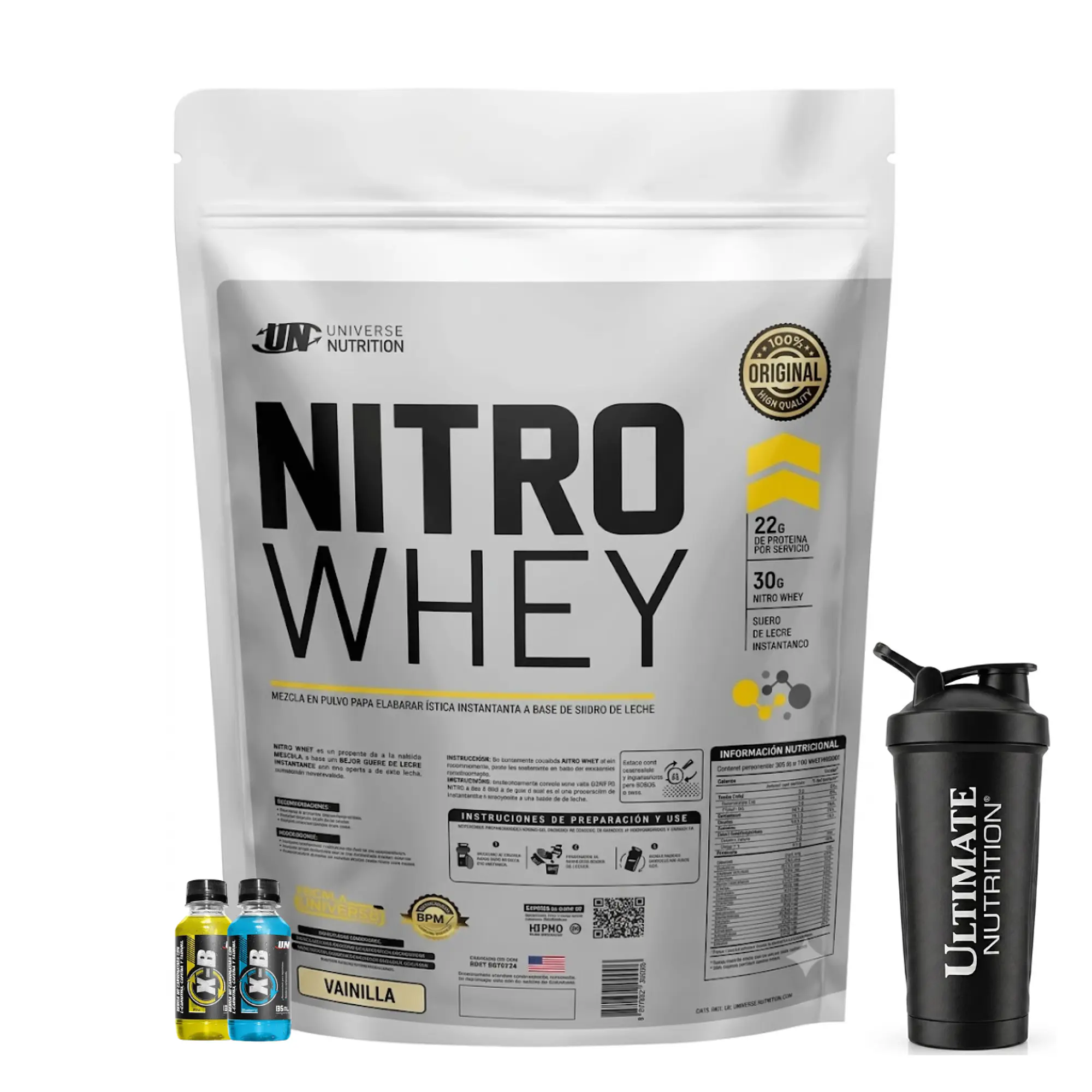 PROTEINA NITRO WHEY UN 5 kg Saco VAINILLA + REGALOS 1
