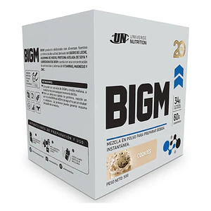 GANADOR DE MASA MUSCULAR CON PROTEINA BIGM UN Caja 10 sachets 