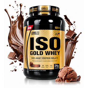  PROTEINA ISO GOLD WHEY  1100 g LEVEL PRO CHOCOLATE 