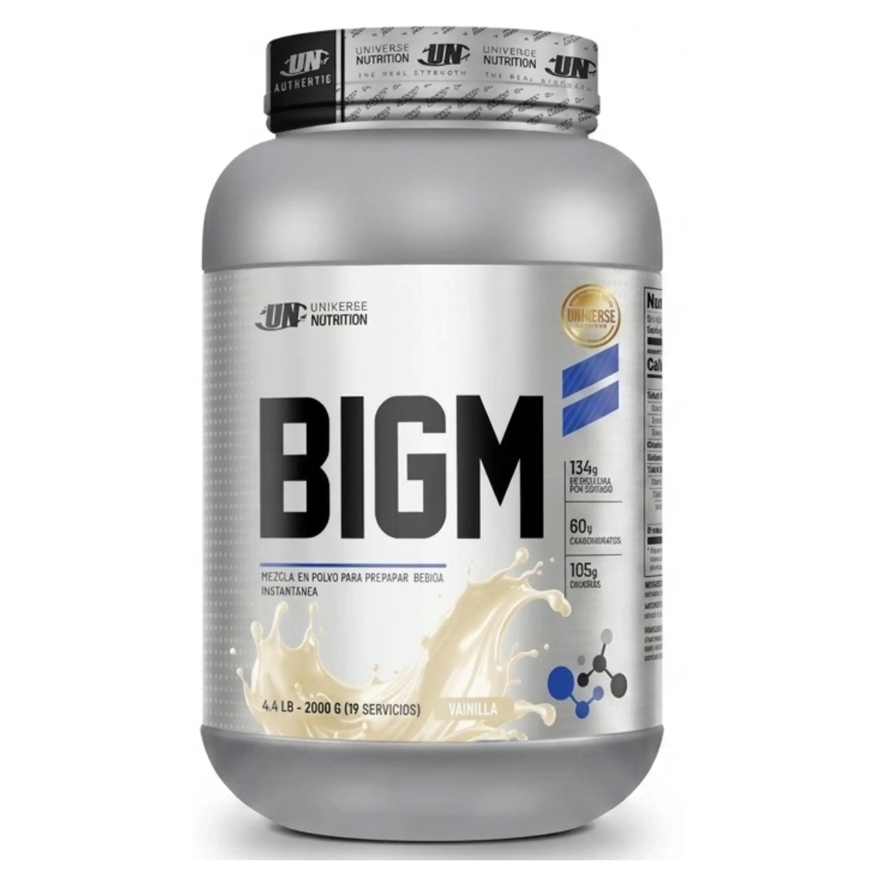 GANADOR DE MASA MUSCULAR CON PROTEINA BIGM UN 2 Kg 2
