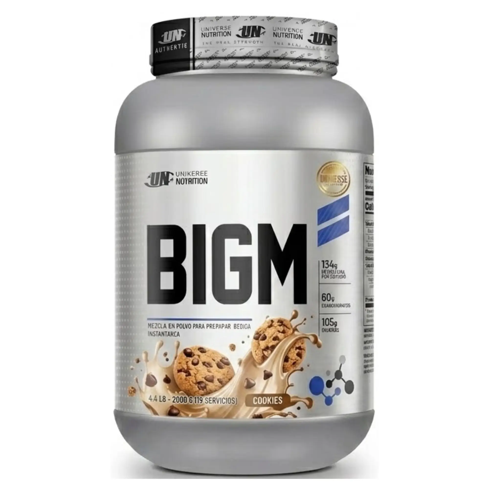 GANADOR DE MASA MUSCULAR CON PROTEINA BIGM UN 2 Kg 3