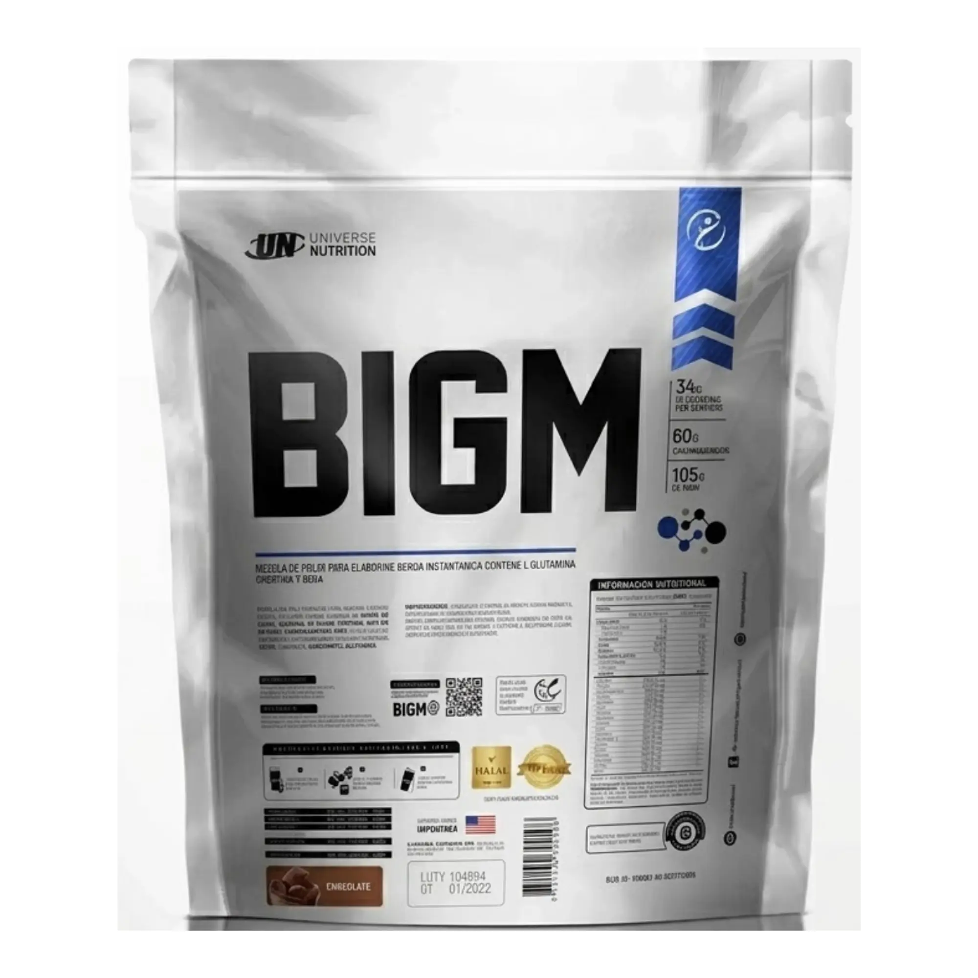 GANADOR DE MASA MUSCULAR CON PROTEINA BIGM UN 5 Kg  1