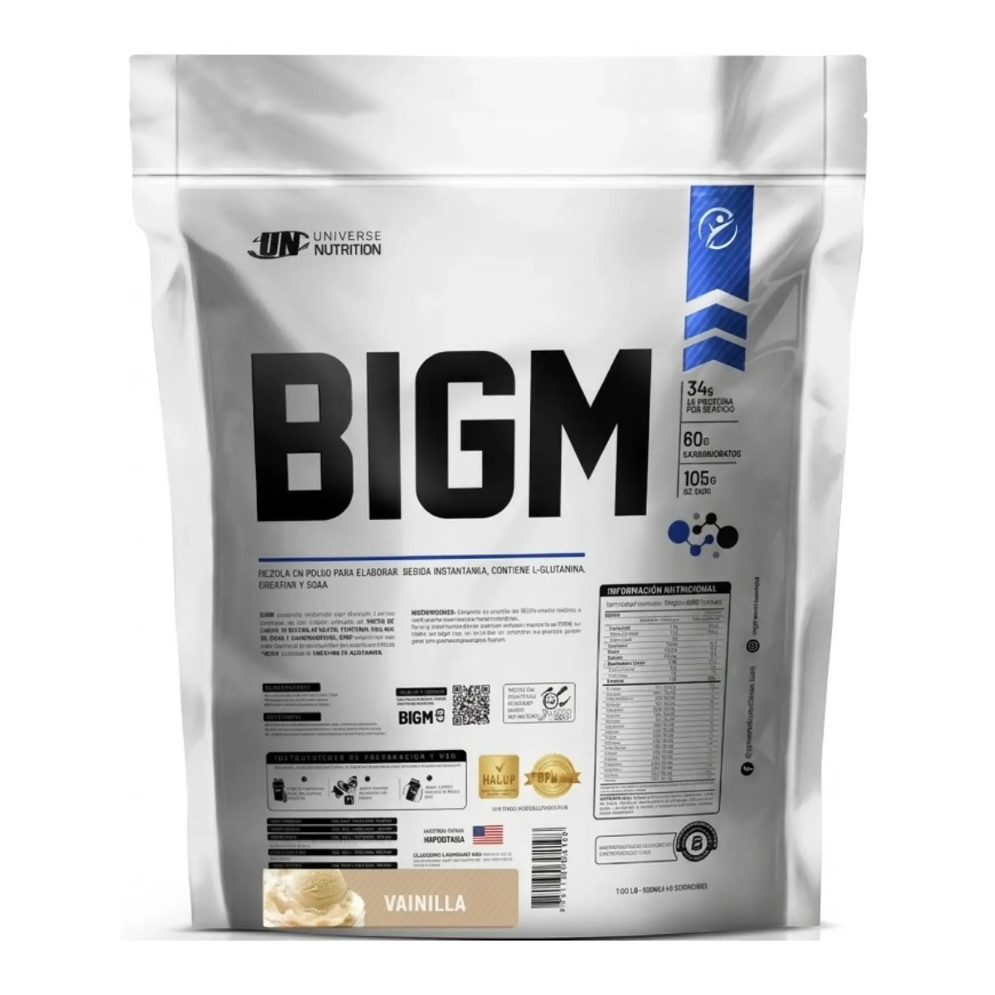 GANADOR DE MASA MUSCULAR CON PROTEINA BIGM UN 5 Kg  3
