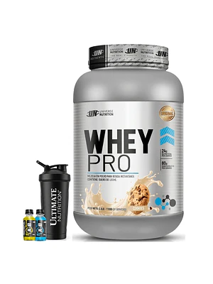 PROTEINA CON AUMENTO DE MASA MUSCULAR WHEY PRO UN 1100 g COOKIES + REGALOS