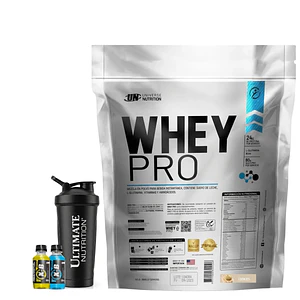 PROTEINA CON AUMENTO DE MASA MUSCULAR WHEY PRO UN 3 Kg SHAKER XB COOKIES + REGALOS