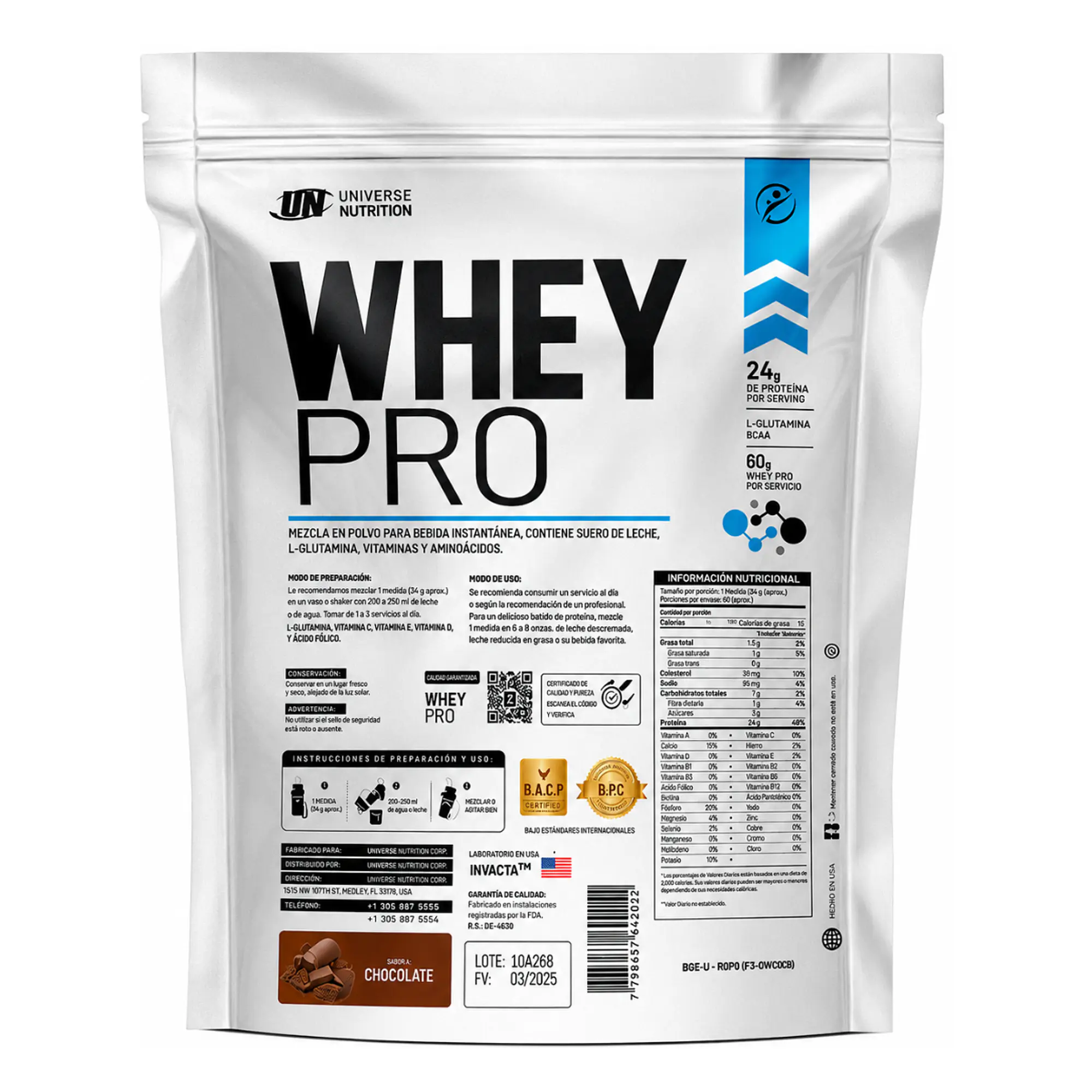 PROTEINA CON AUMENTO DE MASA MUSCULAR WHEY PRO UN 5 Kg 1
