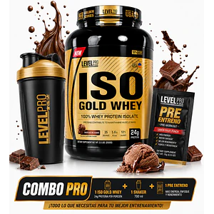  PROTEINA ISO GOLD WHEY 1100 g LEVEL PRO 