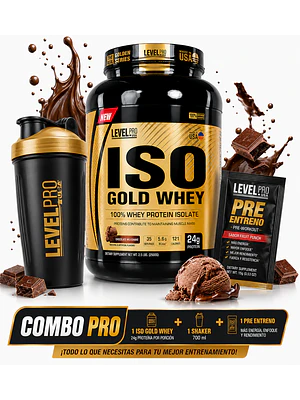  PROTEINA ISO GOLD WHEY 1100 g LEVEL PRO 