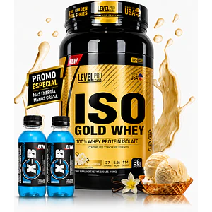 PROTEINA ISO GOLD WHEY 1100 g LEVEL  PRO