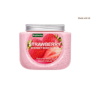 WOKALI TRAWBERRY SHERBET BODY SCRUB (EXFOLIANTE CORPORAL)- 500ml