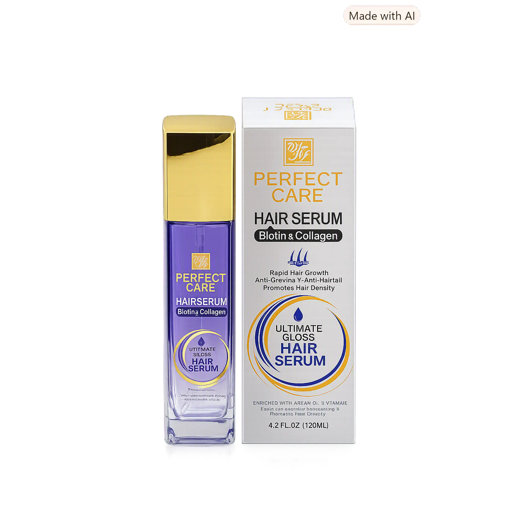 PERFEC CARE HAIR SERUM BIOTIN& COLLAGEN(SERUM CAPILAR) - 120ml  1