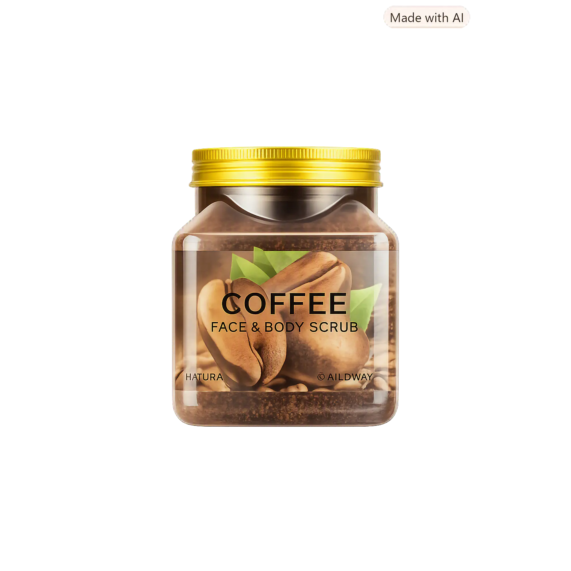 WOKALI SCRUB FOR FACE & BODY  COFFE ( EXFOLIANTE NATURAL PARA ROSTRO Y CUERPO DE CAFE)- 500ml 1
