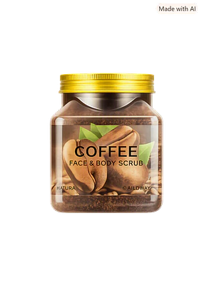 WOKALI SCRUB FOR FACE & BODY  COFFE ( EXFOLIANTE NATURAL PARA ROSTRO Y CUERPO DE CAFE)- 500ml