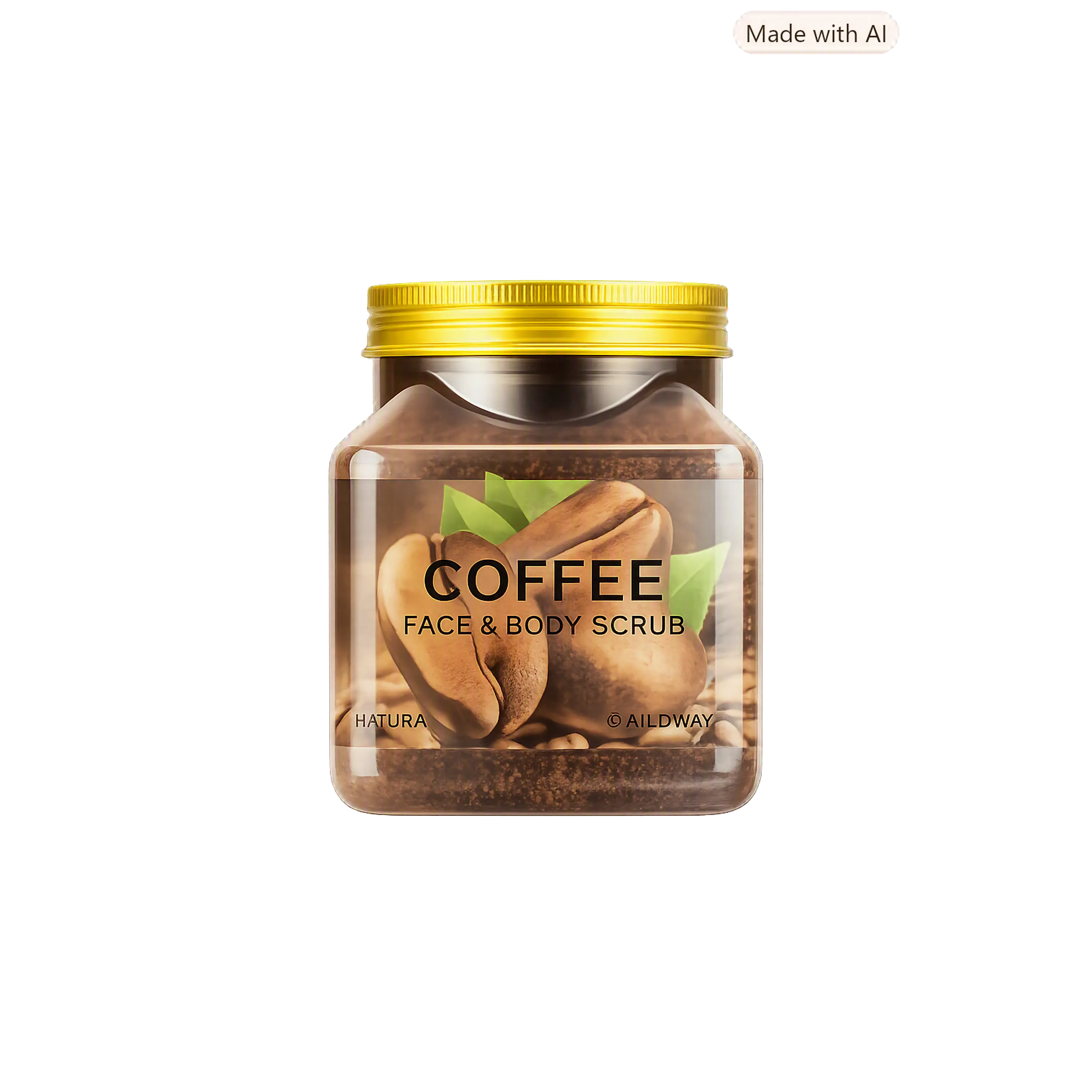 WOKALI SCRUB FOR FACE & BODY  COFFE ( EXFOLIANTE NATURAL PARA ROSTRO Y CUERPO DE CAFE)- 500ml 1