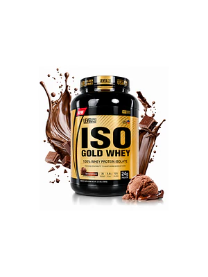  PROTEINA ISO GOLD WHEY  1100 g LEVEL PRO CHOCOLATE 