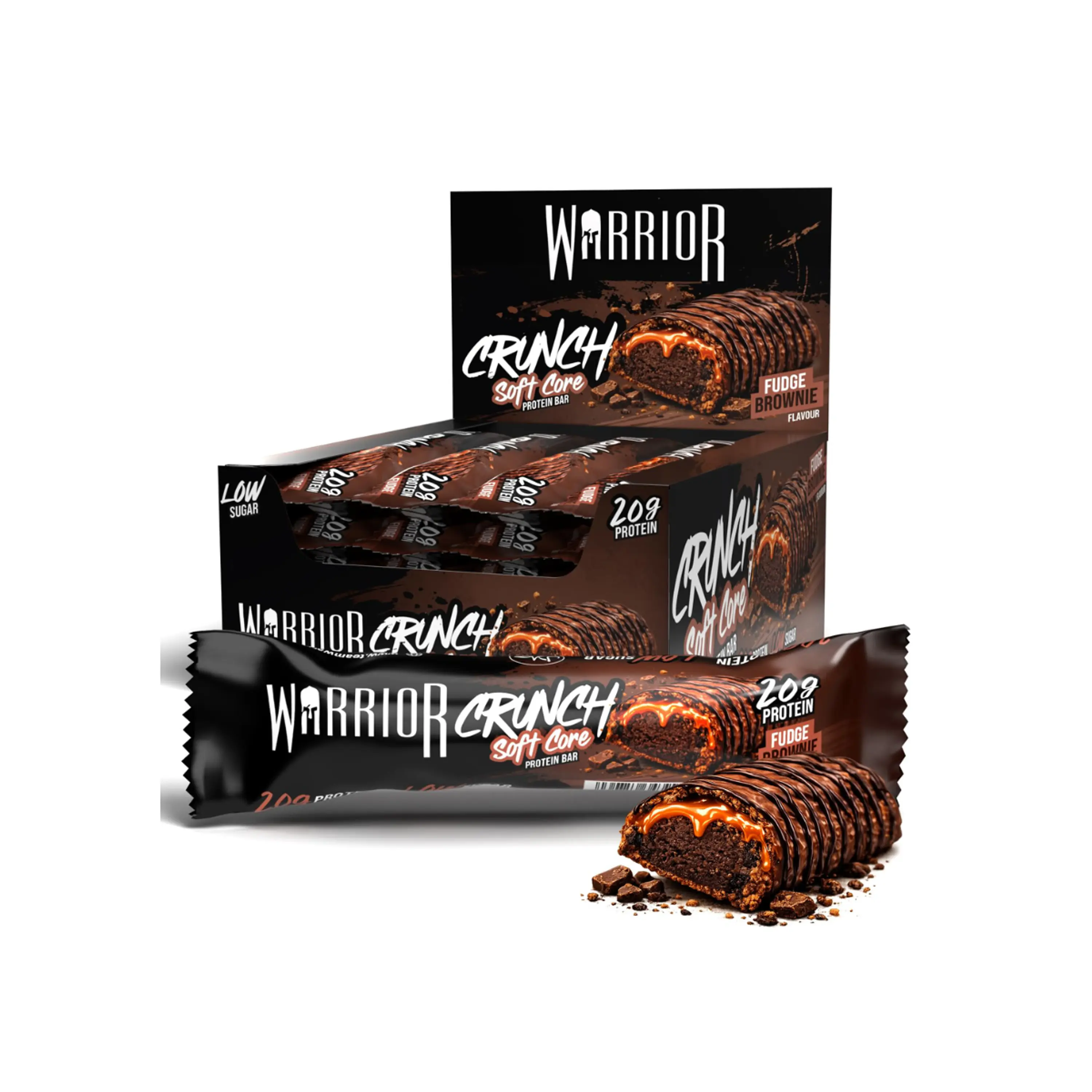 WARRIOR  PROTEINA EN BARRA EN 20g- caja x 12u x 64g(768)-  FUDGE BROWNIE FLAVOUR 1