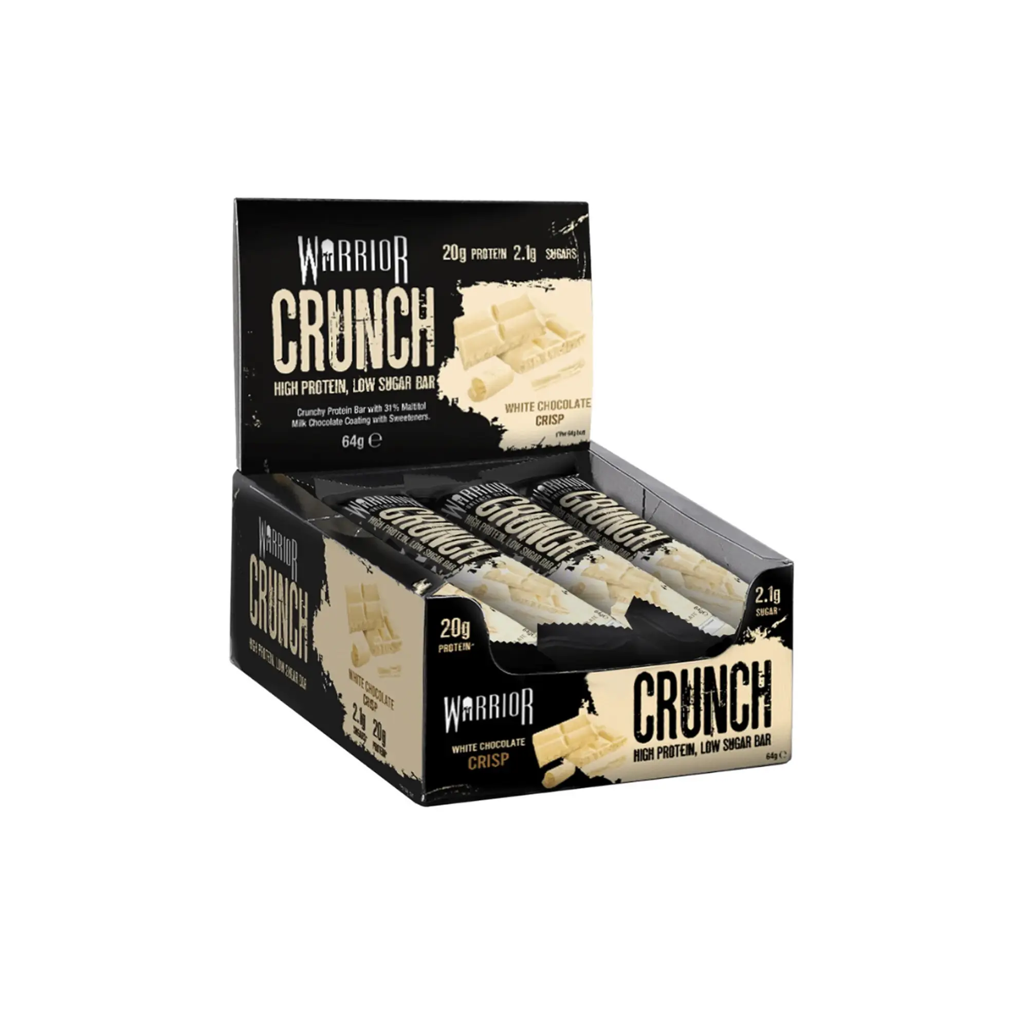 WARRIOR  PROTEINA EN BARRA EN 20g- caja x 12u x 64g(768)-  WHITE CHOCOLATE FLAVOUR 1