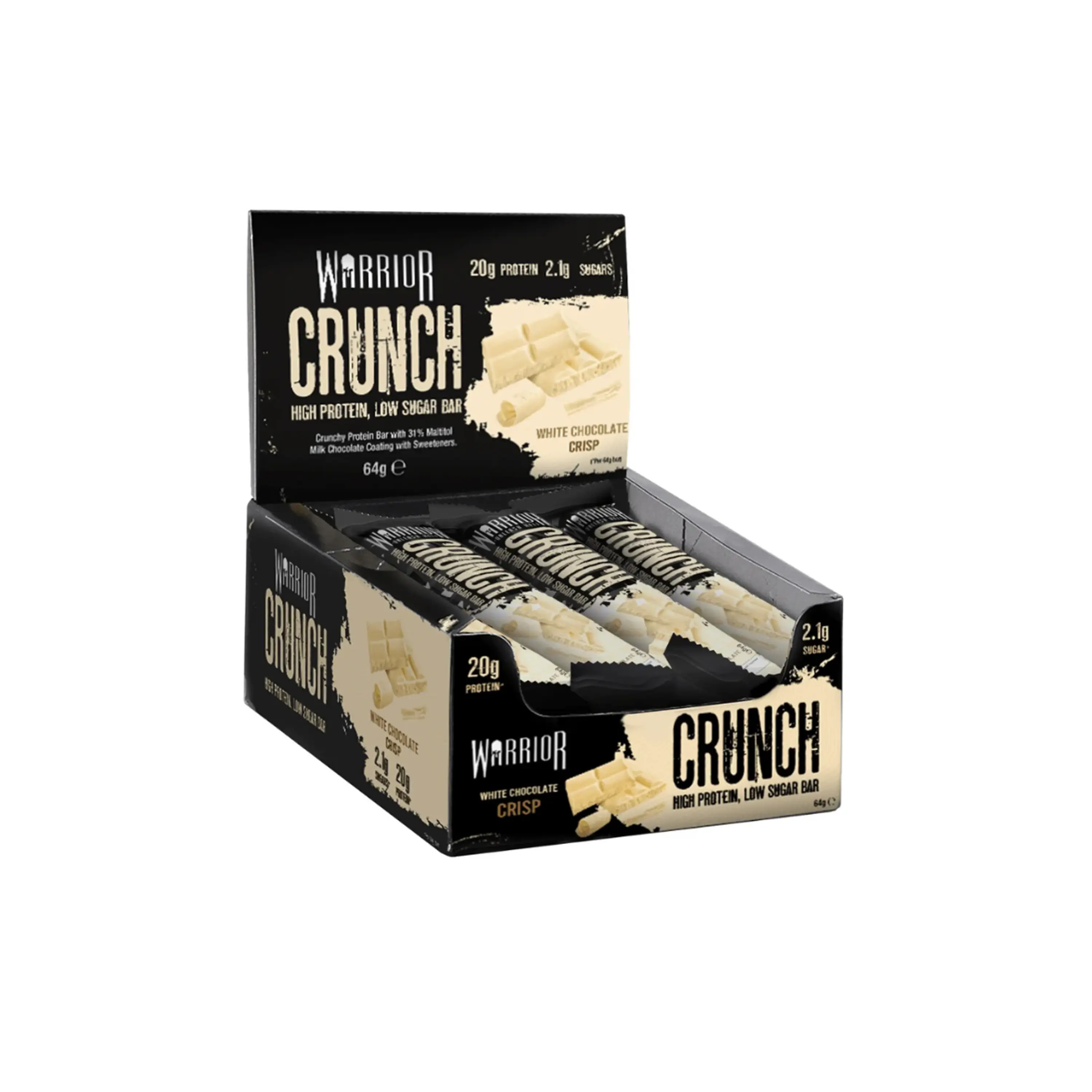 WARRIOR  PROTEINA EN BARRA EN 20g- caja x 12u x 64g(768)-  WHITE CHOCOLATE FLAVOUR 1