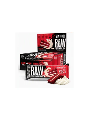 WARRIOR RAW  PROTEINA EN BARRA EN 20g- caja x 12u x 75g(900)-  RED VELVET CAKE FLAVOURED