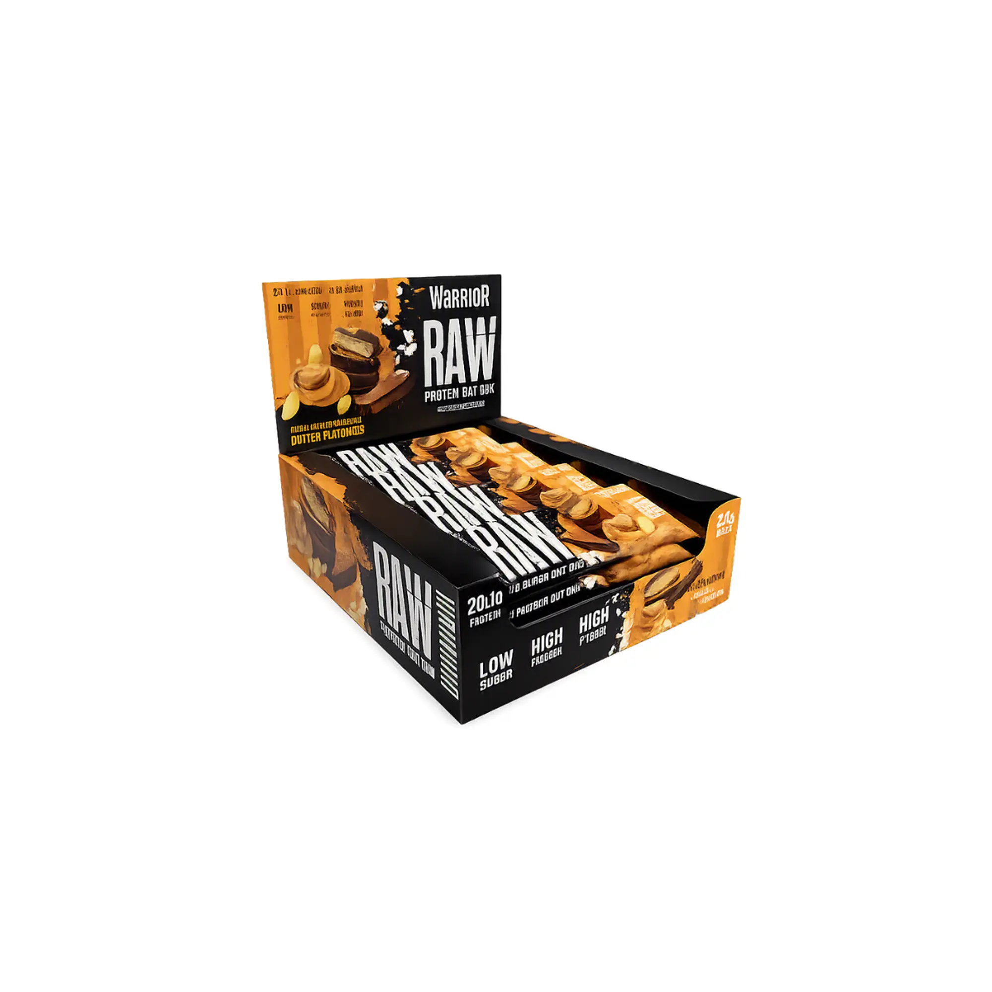  WARRIOR PROTEINA  RAW EN BARRA 20 g - caja x 12u  x 75g(900) - CHOCOLATE PENUT BUTTER FLAVOURED  1