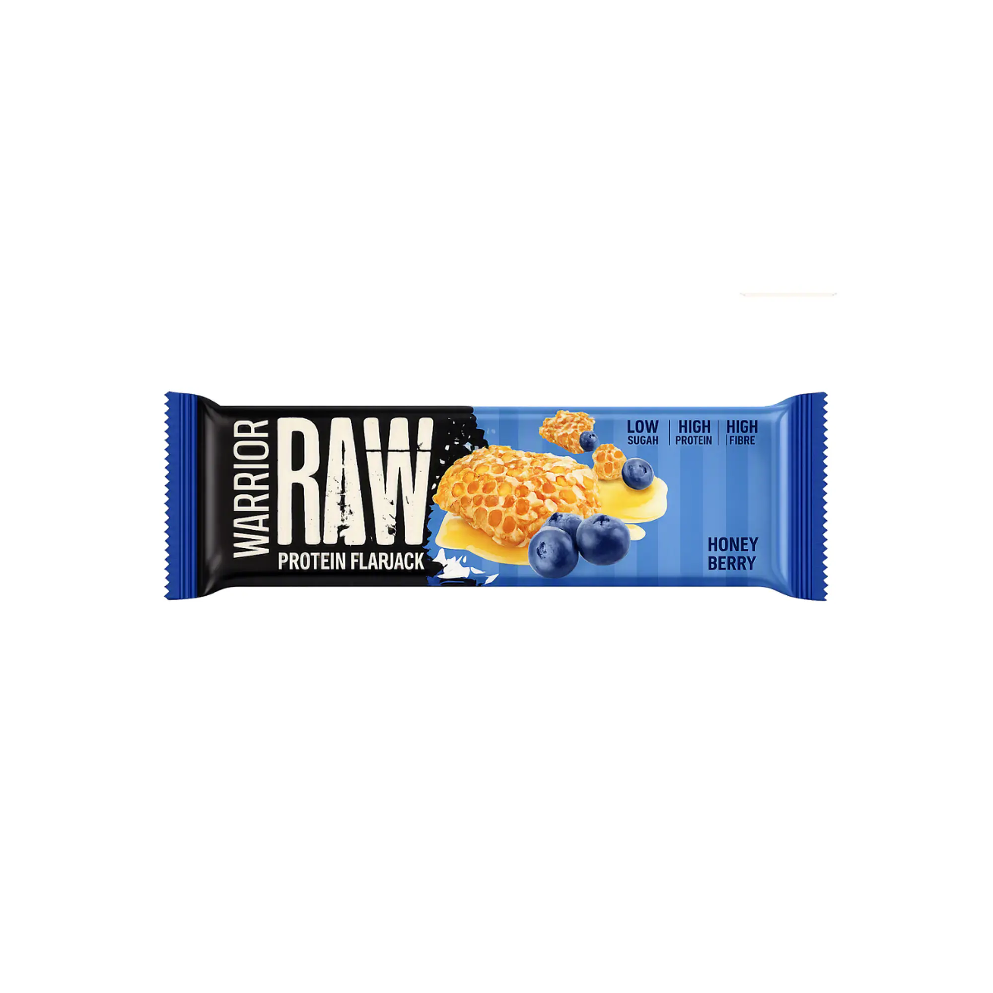 WARRIOR RAW PROTEINA EN BARRA 20 g - UNIDAD x 75g - HONEY BERRY FLAVOURED 1