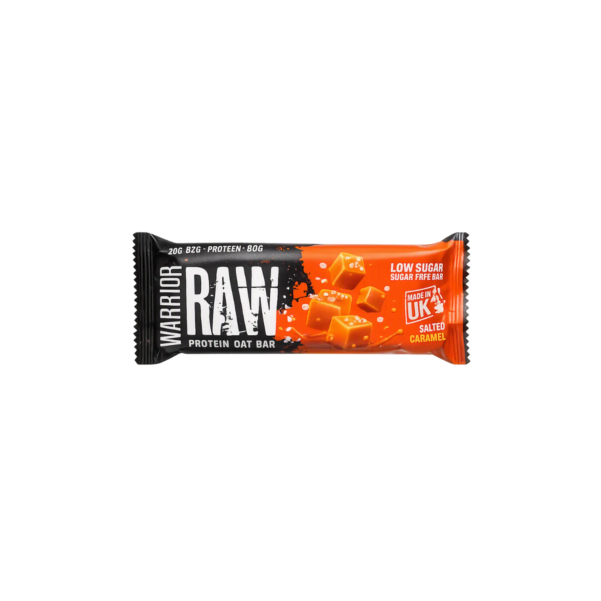 WARRIOR RAW PROTEINA EN BARRA 20 g - UNIDAD x 75g - SALTED CARAMEL FLAVOURED 1