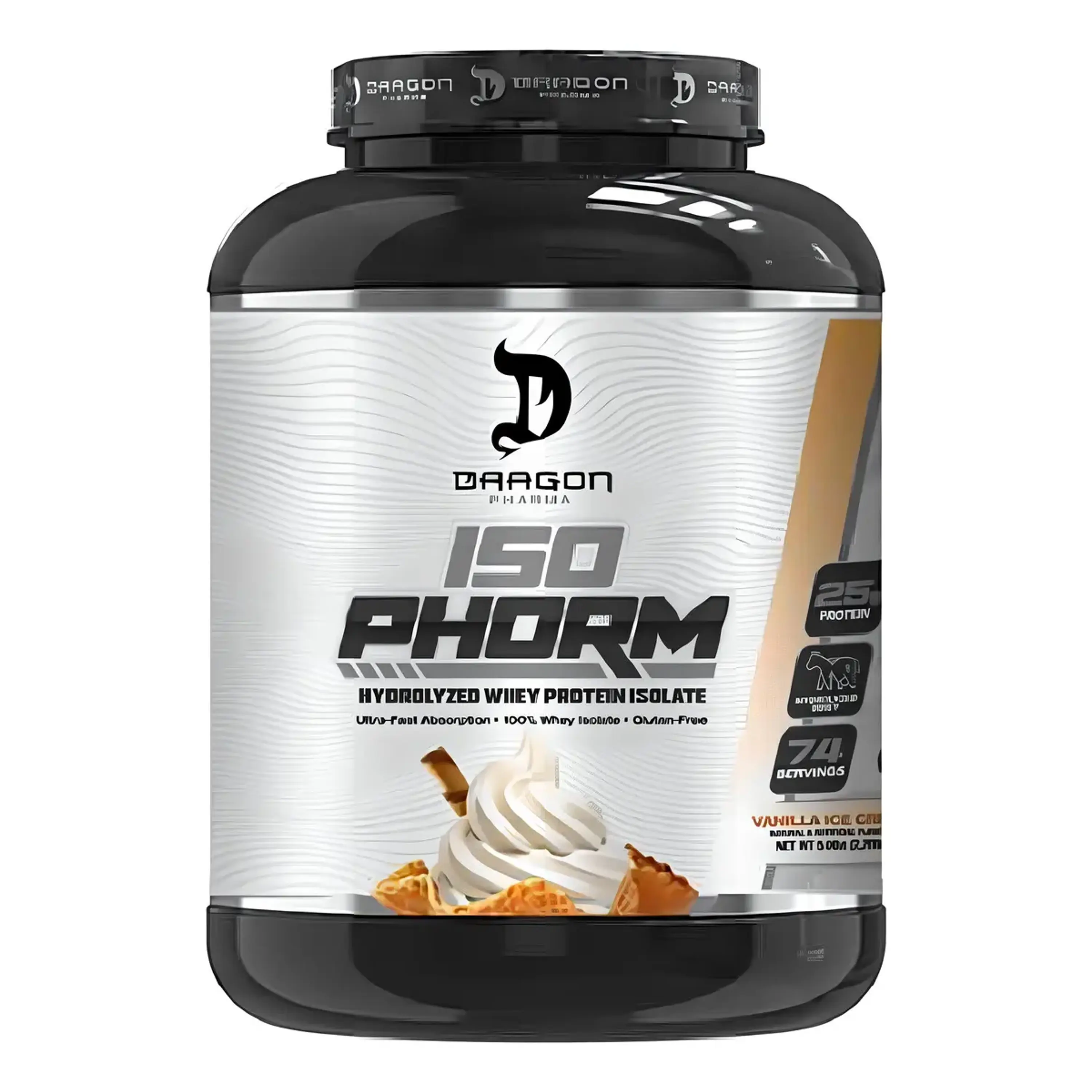 Iso Phorm Dragon Pharma Vanilla Ice Cream 5 lb (74 Servicios) 1