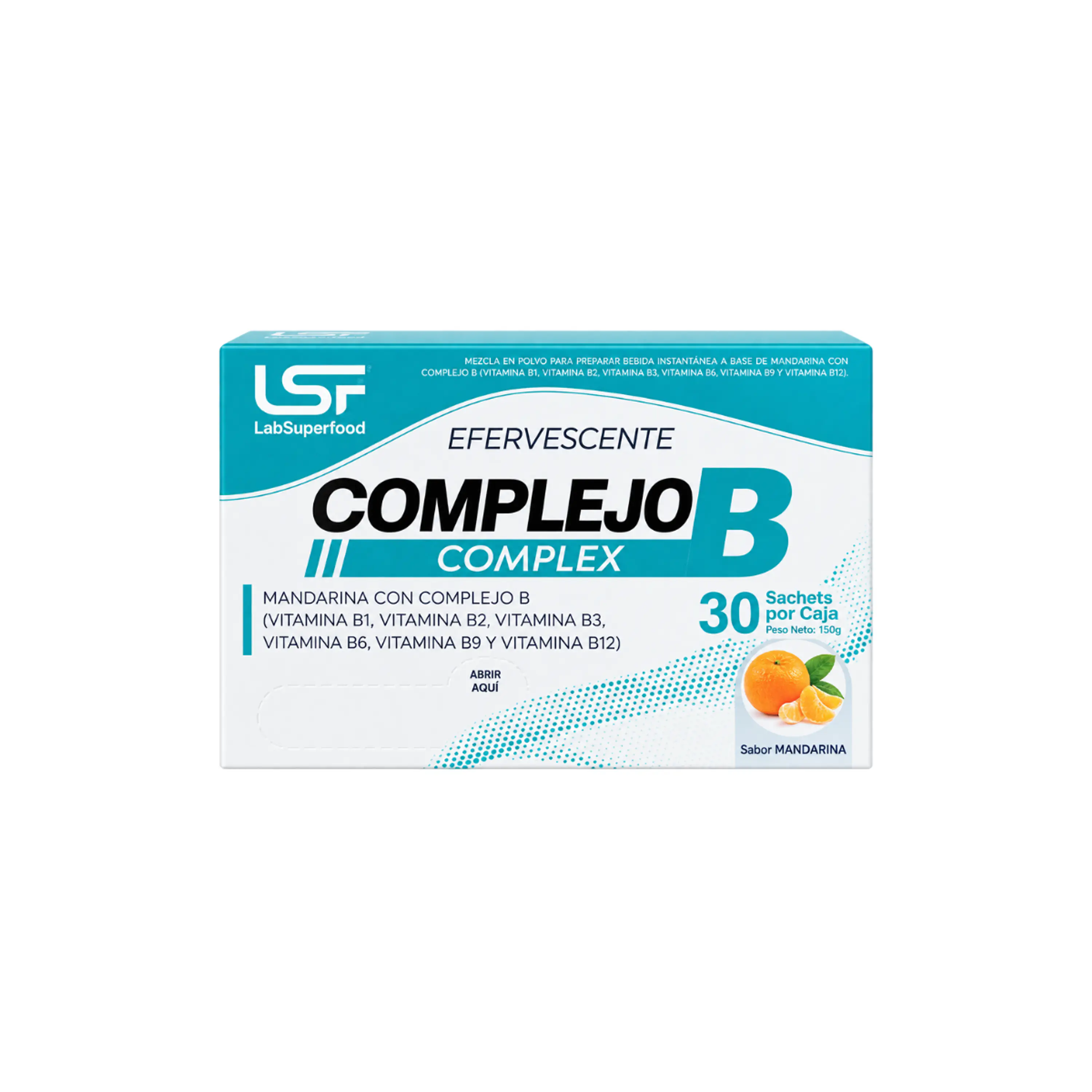 LABSUPERFOOD  EFERVESCENTE  COMPLEJO B COMPLEX - 30 SACHET x CAJA  150g 1