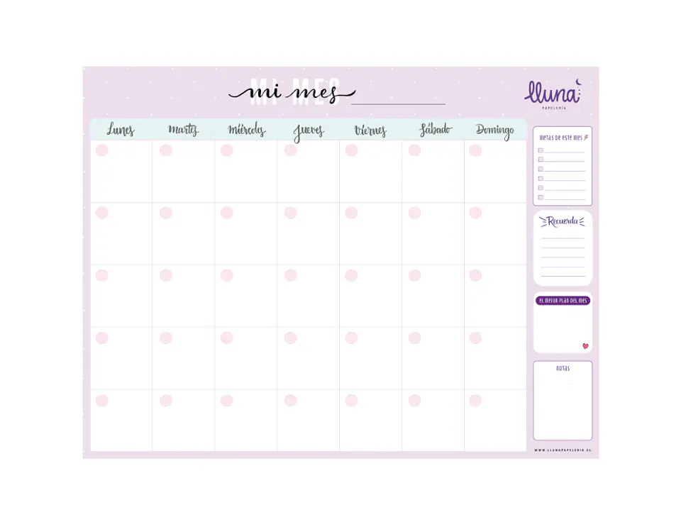 Planificador Digital Mensual Lila 3