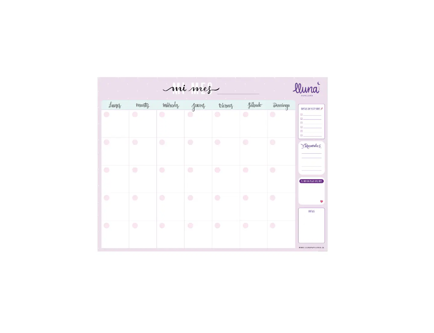 Planificador Digital Mensual Lila 1