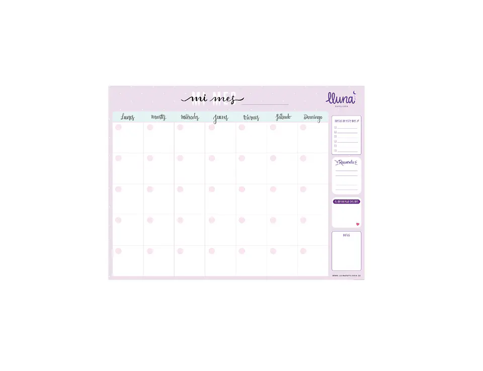 Planificador Digital Mensual Lila 1