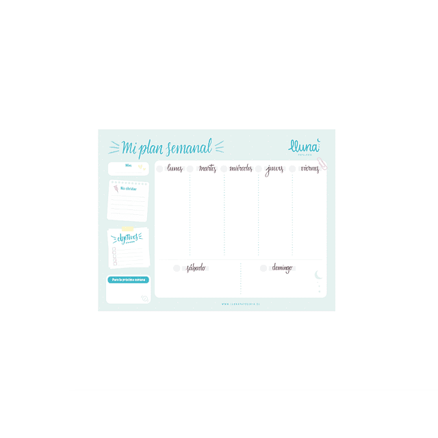 Planificador Digital Semanal Verde