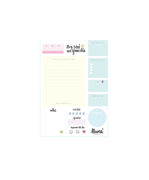 Planificador Digital Diario Amarillo