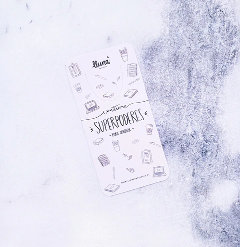 Marcapágina día/mes/semana "Superpoderes"