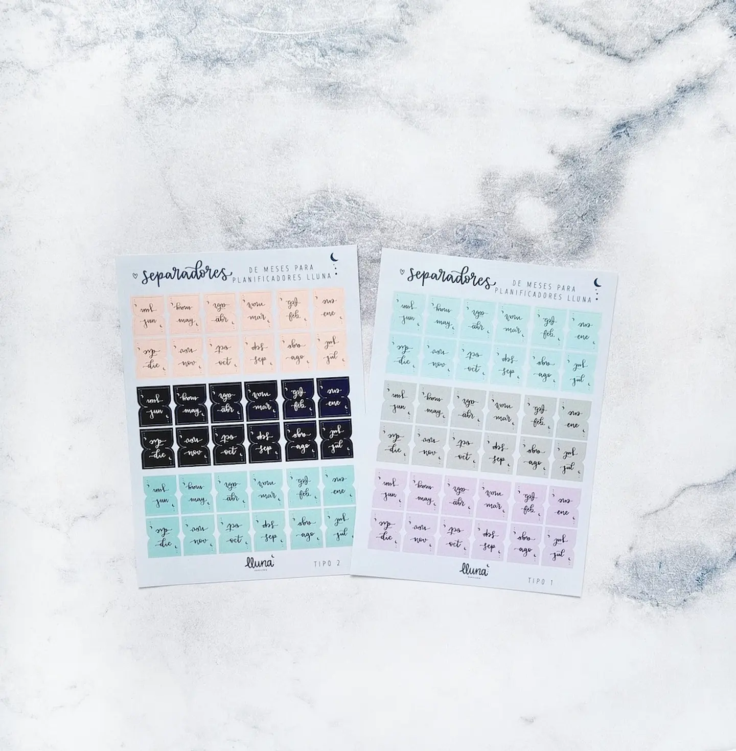 Set de Separadores de Meses 1