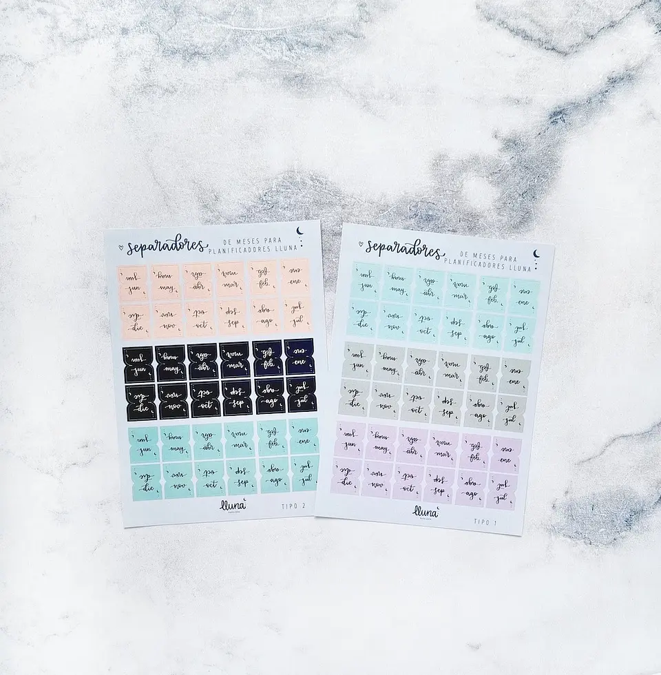 Set de Separadores de Meses 1