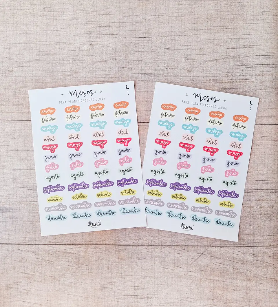 Stickers de Meses 2