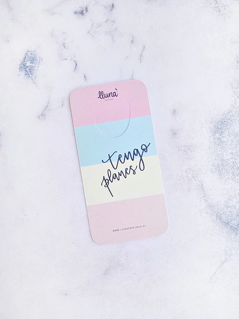 Marcapágina día/mes/semana "Tengo Planes"