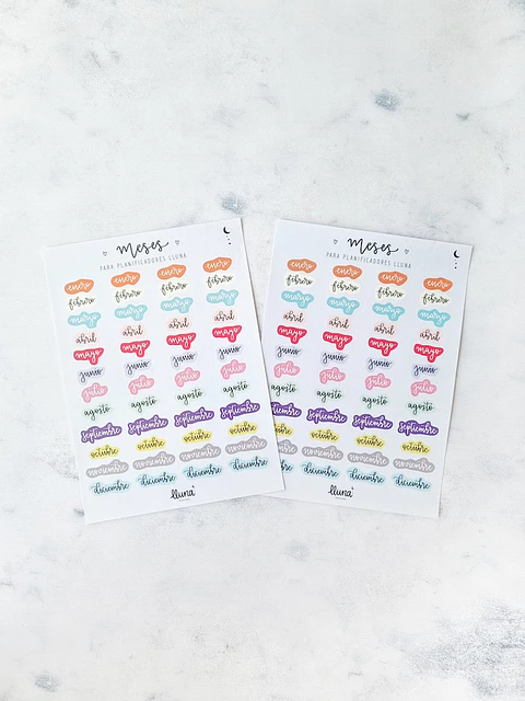 CEM Stickers de Meses