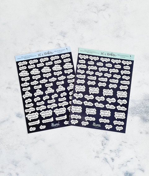 Set de Stickers Docente Caligrafía