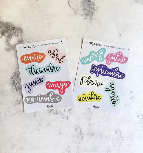 Set de Stickers Meses XL 