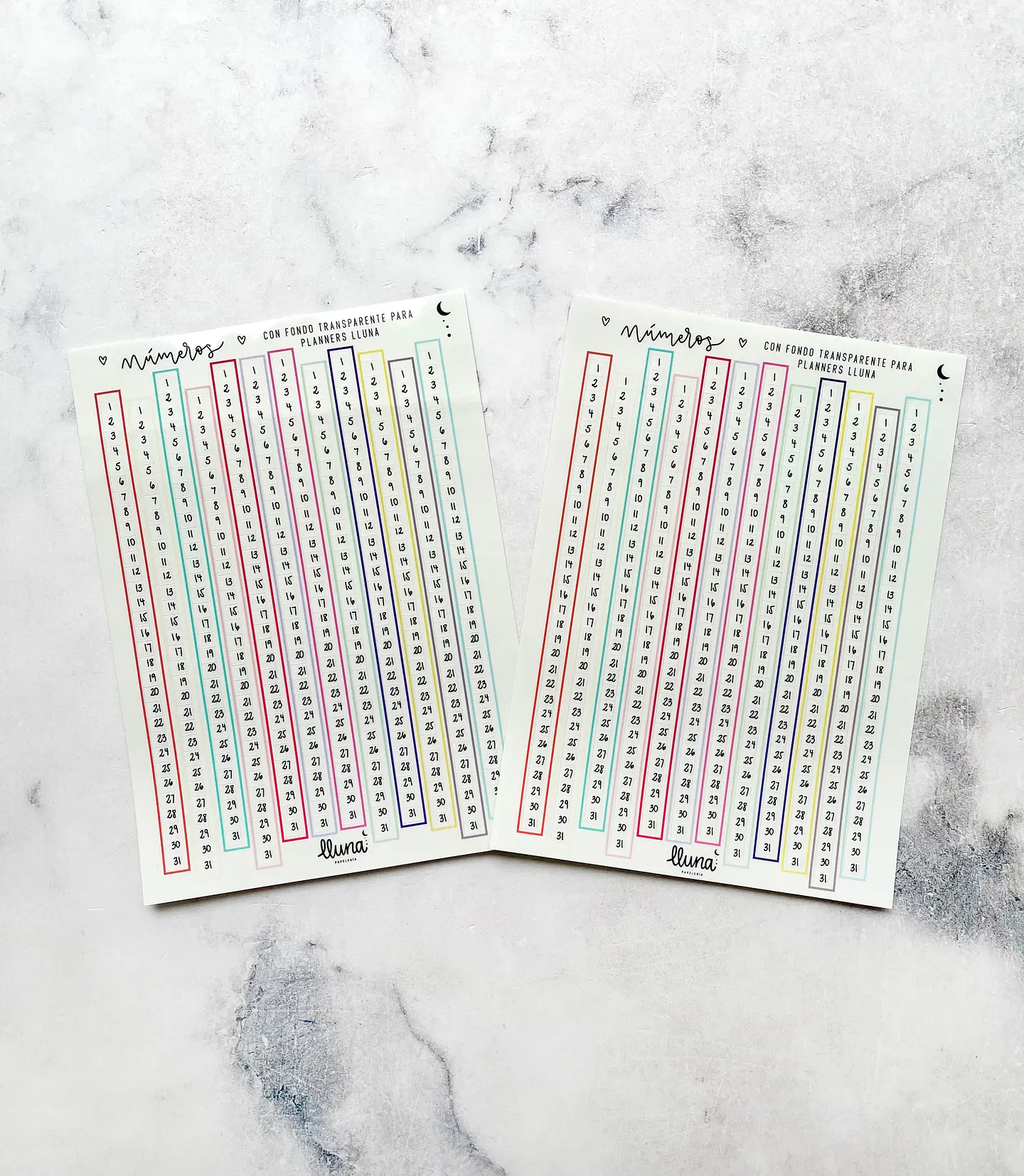 Stickers de Números 1