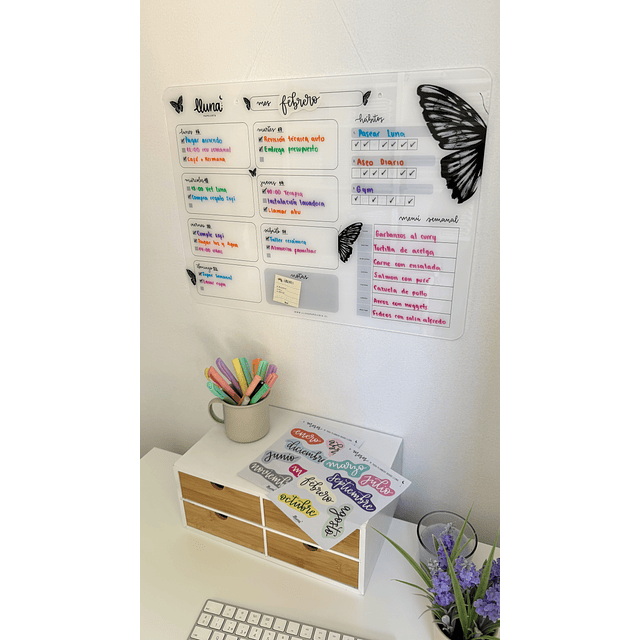 "Maxi Jaya" Planner Board Semanal + Set Stickers Meses XL de REGALO