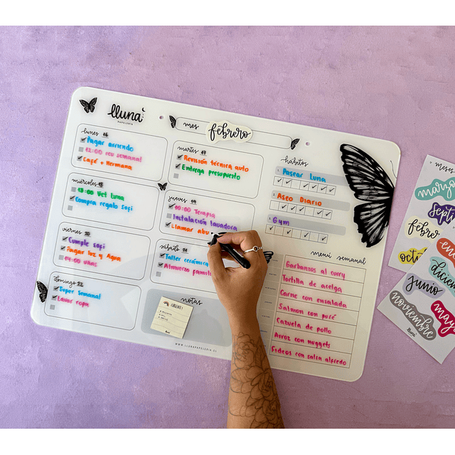 "Maxi Jaya" Planner Board Semanal + Set Stickers Meses XL de REGALO