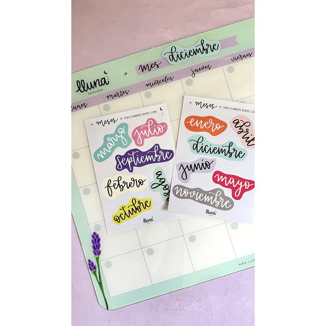 "Maxi Bajo Control" Planner Board Mensual + Set Stickers Meses XL de REGALO