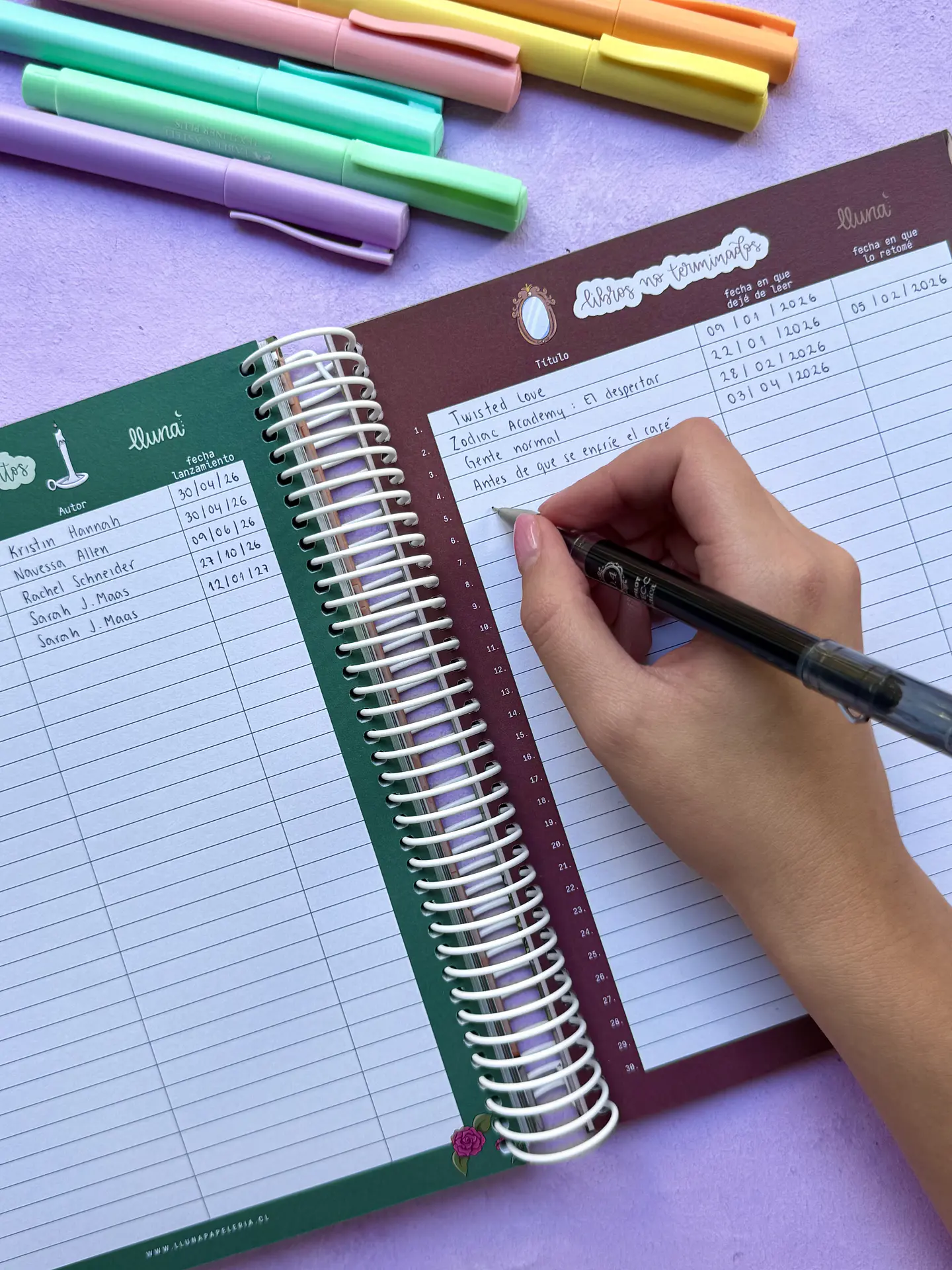 Reading Planner - PREVENTA con despacho el 05/05 20