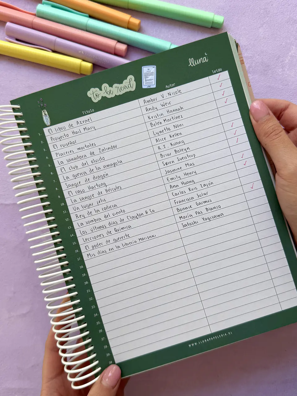 Reading Planner - PREVENTA con despacho el 05/05 10