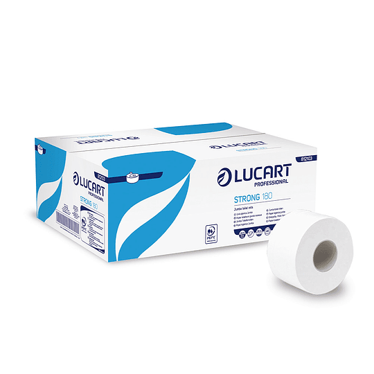 Papel Higiénico Lucart Strong Doble Hoja Caja de 12 Rollos X 180 MTS C/U.