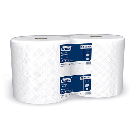 Toalla de Papel Jumbo Tork Universal H/S  2 Rollos 250 Mts.